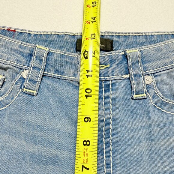 NEW WITH DEFECT True Religion Women Halle Big T Stretch Blue Denim Jean Size 32 - Picture 9 of 12